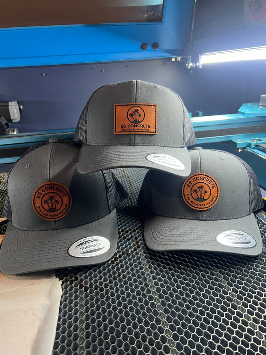 *CUSTOM* LEATHER PATCH HAT